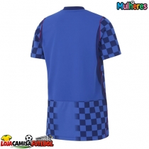 Camisa de Futebol Croácia Equipamento Secundário Mulheres Mundo 2026 Manga Curta